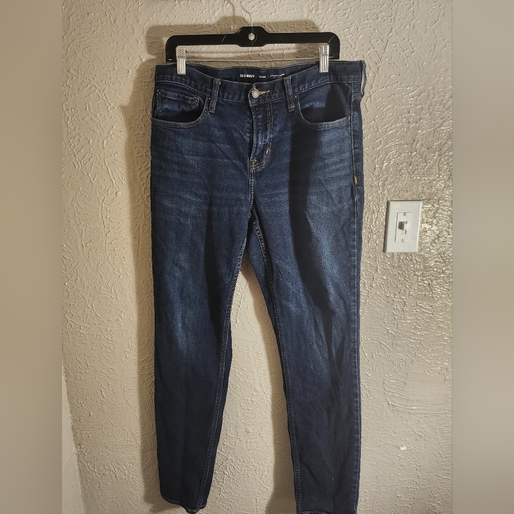 Old NAVY Blue Slim Jeans with Subtle Fading